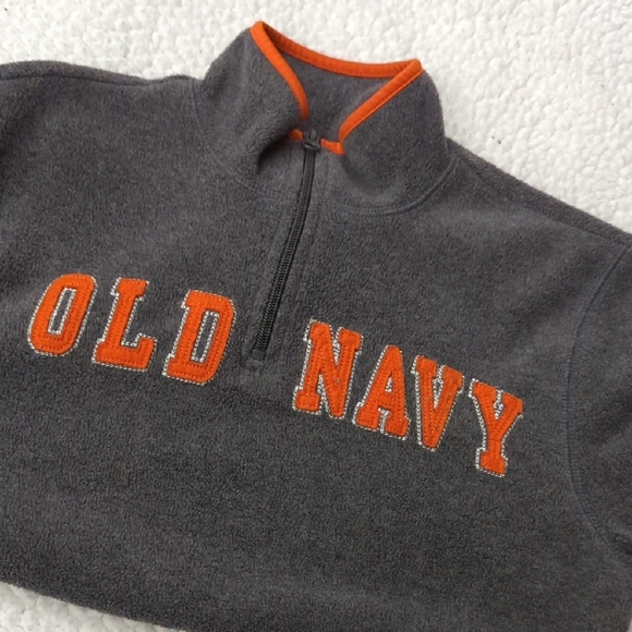 Old Navy Gray and Orange Fleece Pullover - Picture 5 of 5